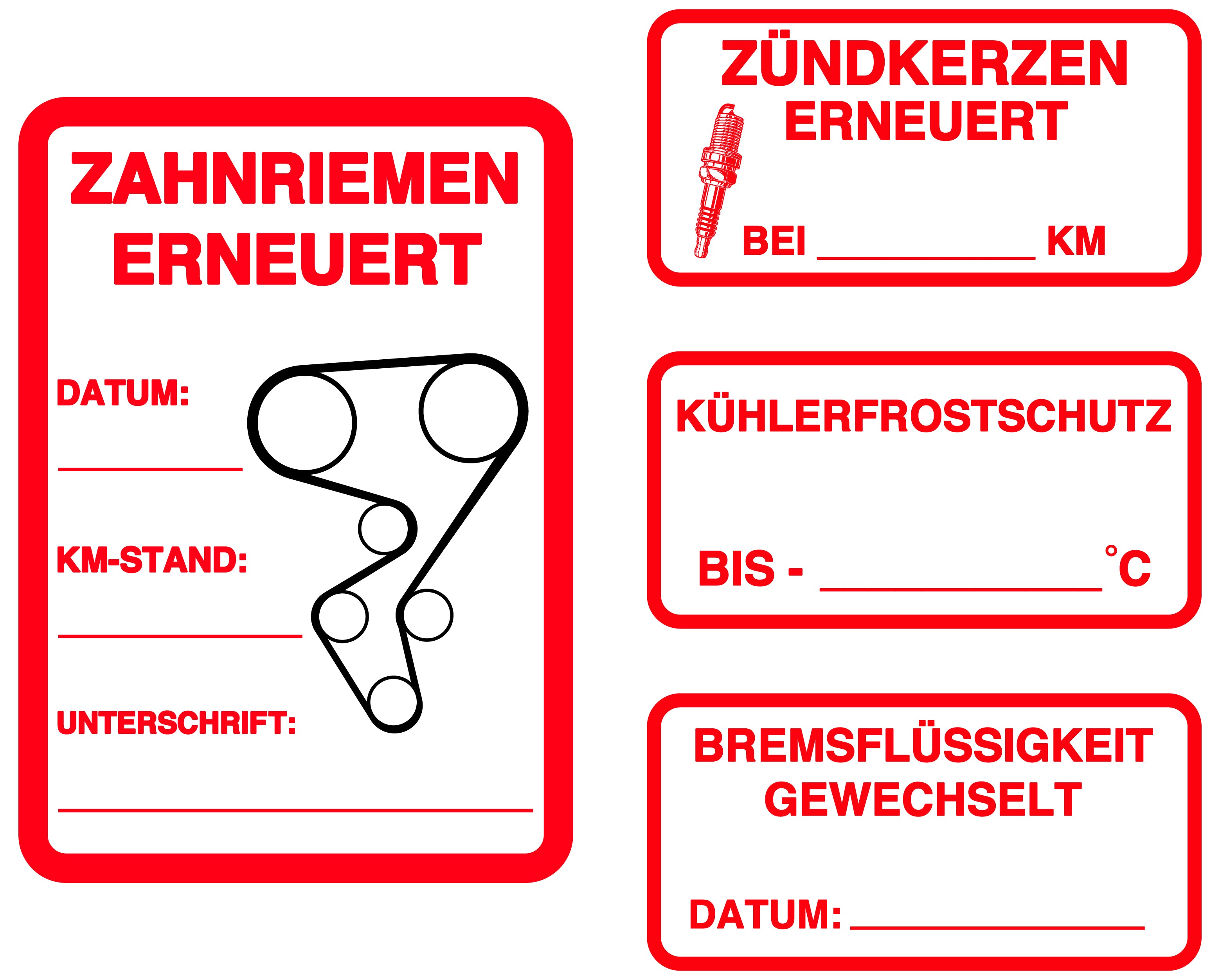 Etiketten Für Die Reifen & Felgenlagerung