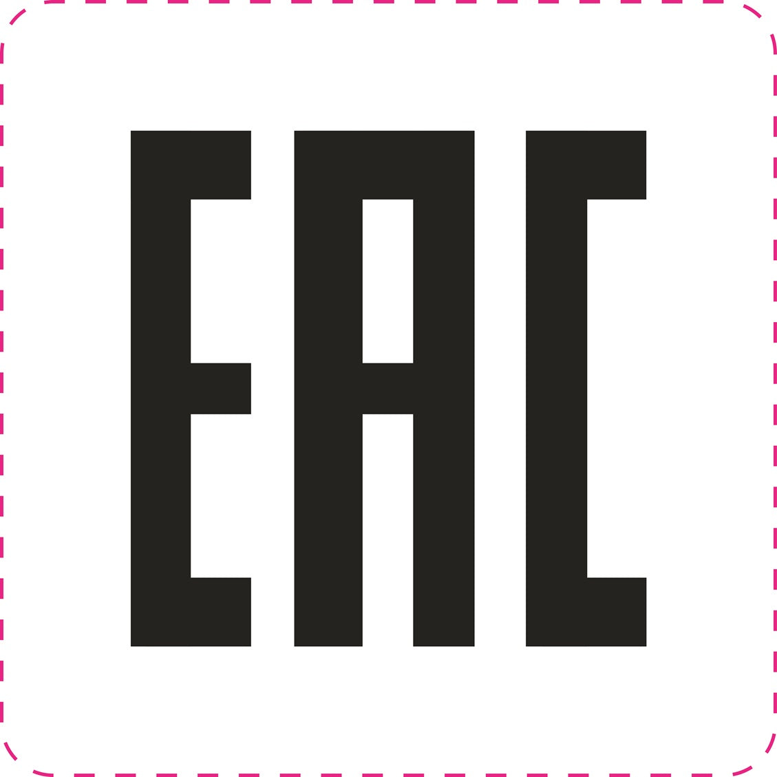 100x Elektrogeräte-Kennzeichen "EAC" Eurasian Conformity EAC-1000-0