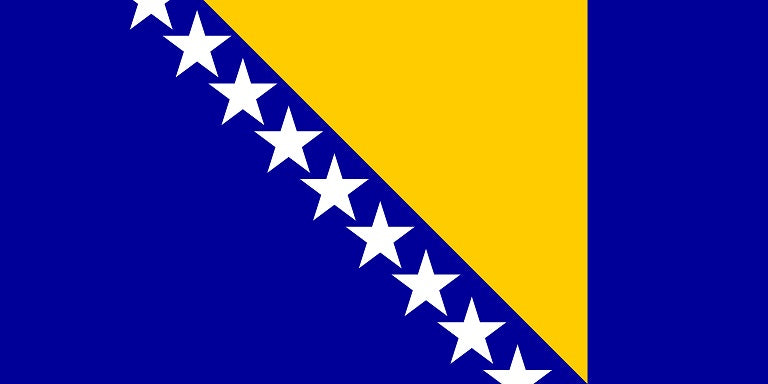 Bosnien und Herzegowina - Fahnen Aufkleber 5-60cm wetterfest ES-FL-BNH
