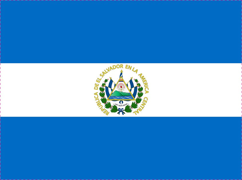El Salvador - Fahnen Aufkleber 5-60cm wetterfest ES-FL-ELS