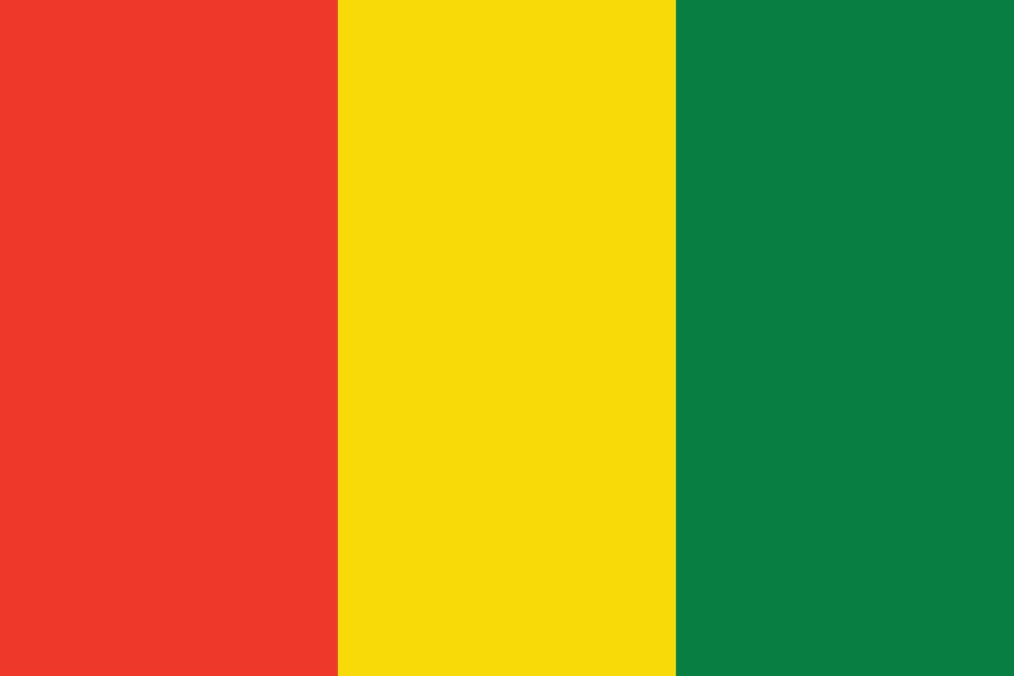 Guinea - Fahnen Aufkleber 5-60cm wetterfest ES-FL-GUI