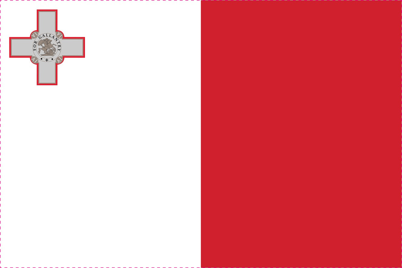 Malta - Fahnen Aufkleber 5-60cm wetterfest ES-FL-MLT