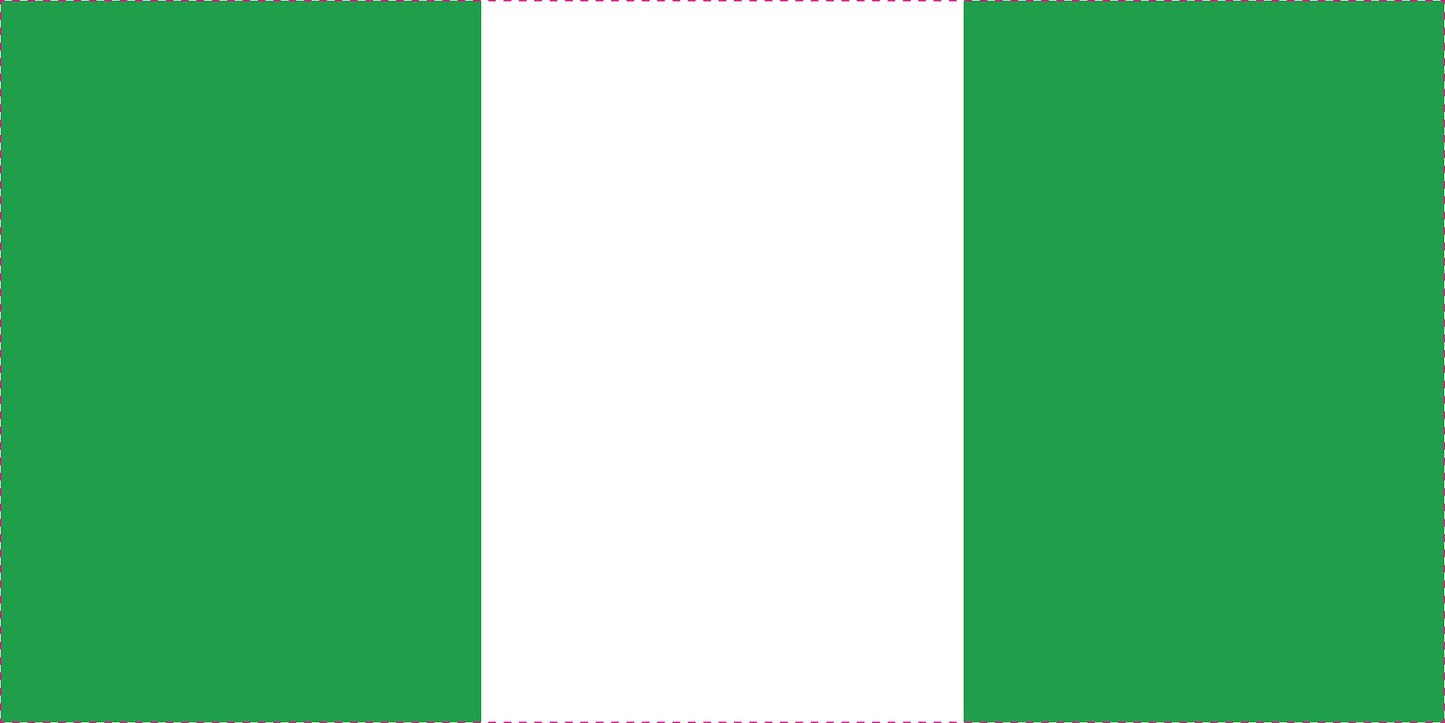 Nigeria - Fahnen Aufkleber 5-60cm wetterfest ES-FL-NGE