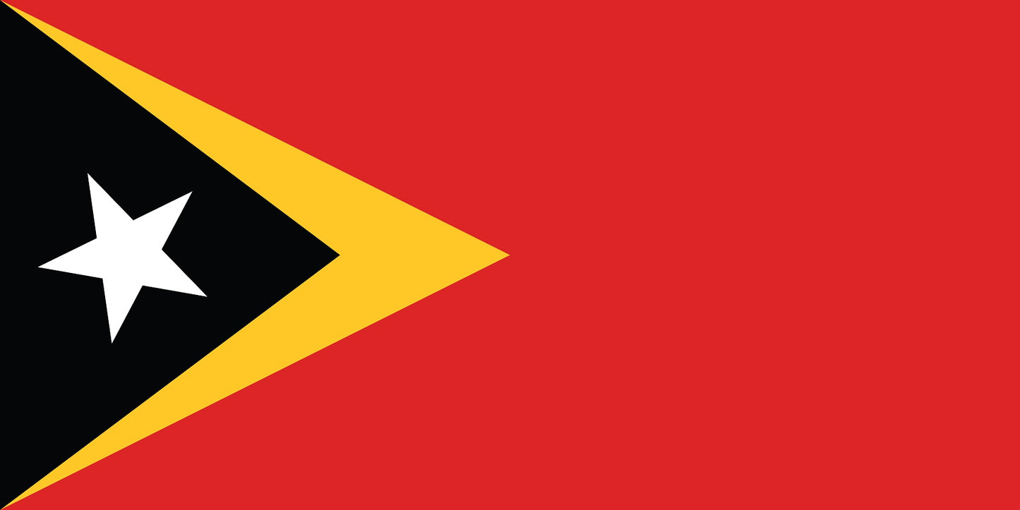 Timor-Leste - Fahnen Aufkleber 5-60cm wetterfest ES-FL-OTT