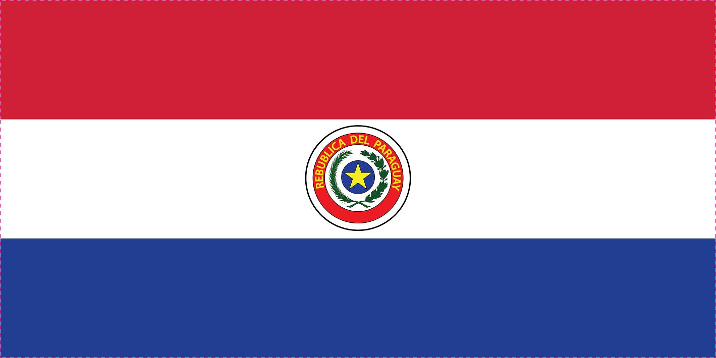 Paraguay - Fahnen Aufkleber 5-60cm wetterfest ES-FL-PRG