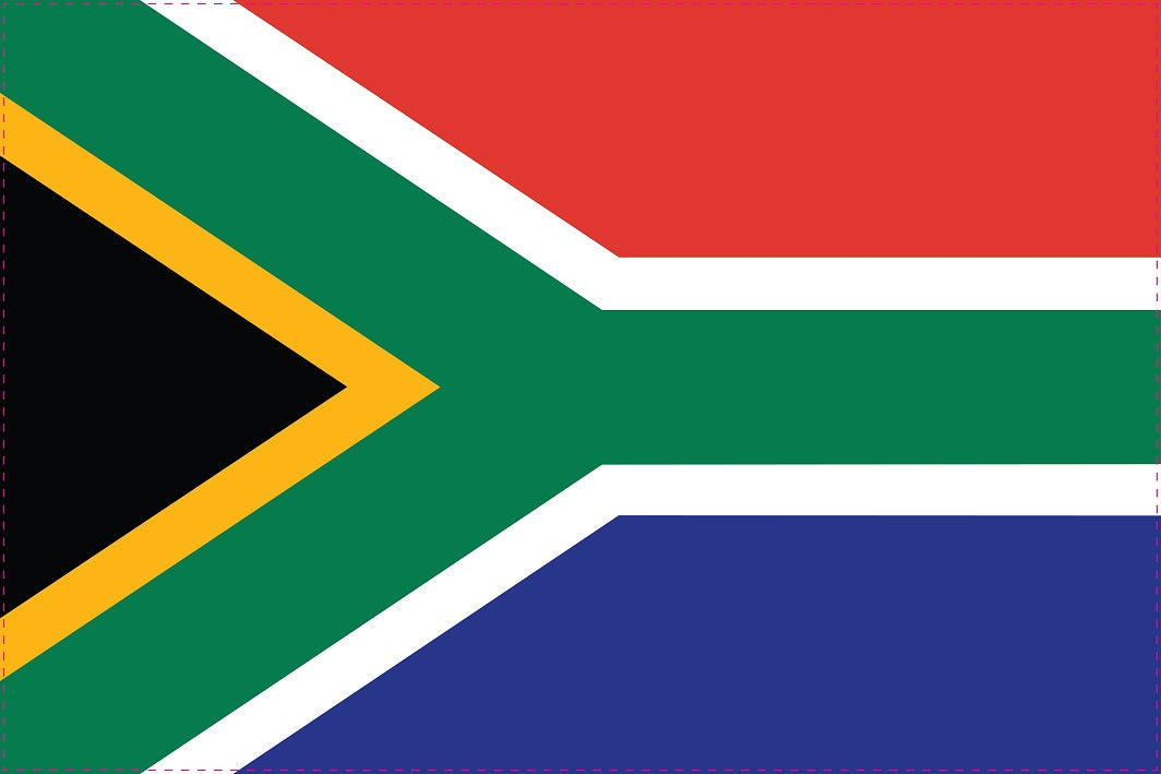 Südafrika - Fahnen Aufkleber 5-60cm wetterfest ES-FL-SAF