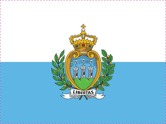 San Marino - Fahnen Aufkleber 5-60cm wetterfest ES-FL-SMR