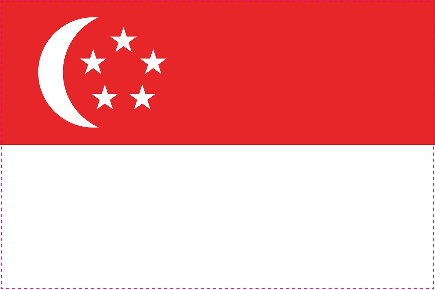 Singapur - Fahnen Aufkleber 5-60cm wetterfest ES-FL-SPR