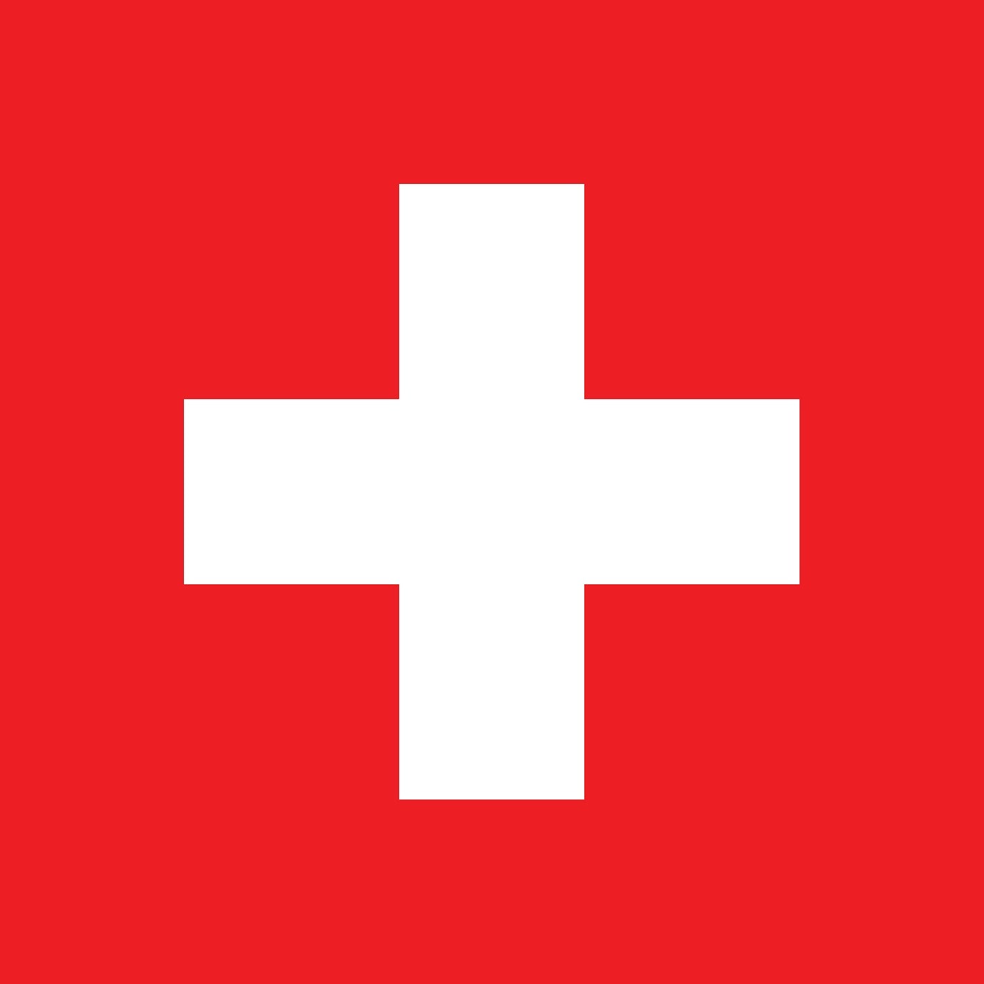 Schweiz - Fahnen Aufkleber 5-60cm wetterfest ES-FL-SWZ