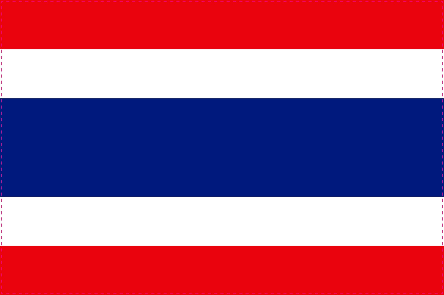 Thailand-Fahnen Aufkleber 5-60cm wetterfest ES-FL-THA