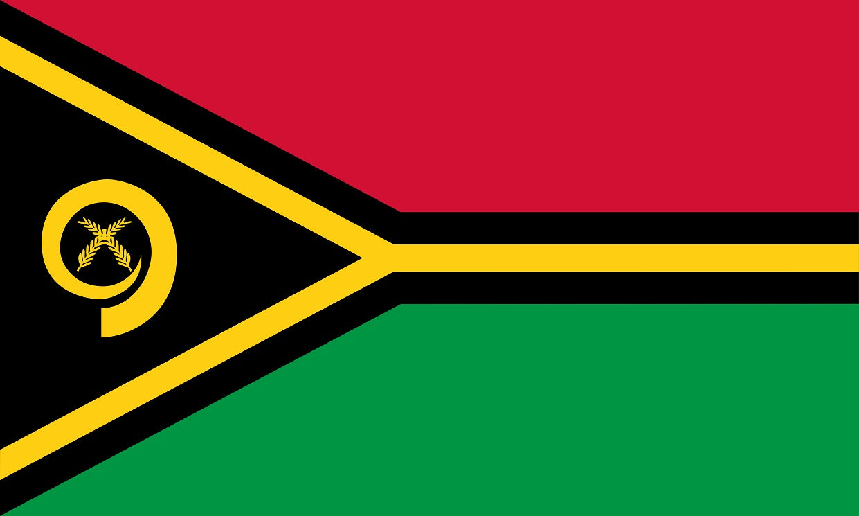 Vanuatu-Fahnen Aufkleber 5-60cm wetterfest ES-FL-VAN