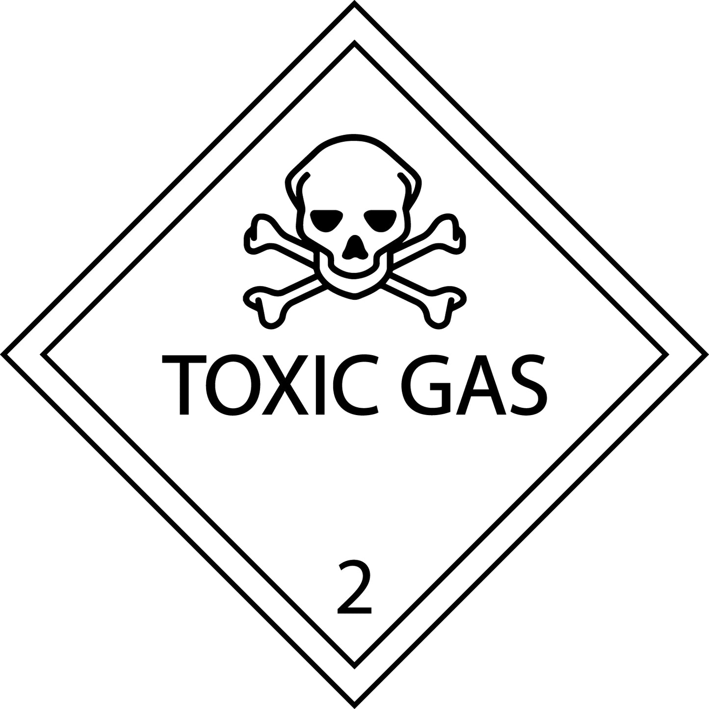 Gefahrgutetiketten "ES-GG-02-06 " 5x5cm oder 10x10 cm aus Papier oder Plastik ES-GG-02-06