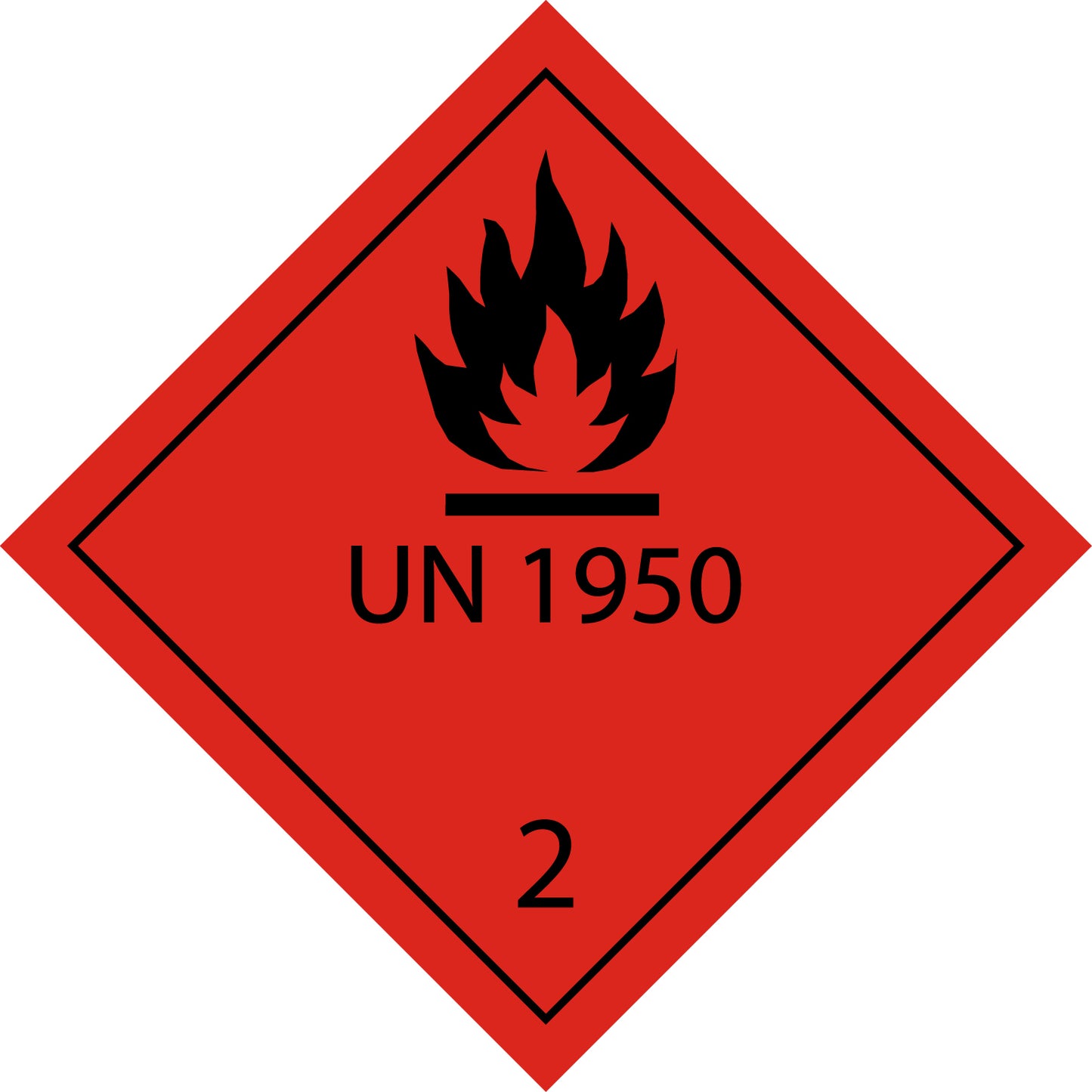 Gefahrgutetiketten "ES-GG-02-07 " 5x5cm oder 10x10 cm aus Papier oder Plastik ES-GG-02-07