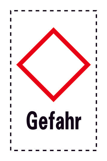 1000 Aufkleber "Gefahr zum selbstbedrucken" 2.4x3.9 cm bis 4,2x6,8 cm, aus Papier oder Plastik ES-GHS-00-Gefahr