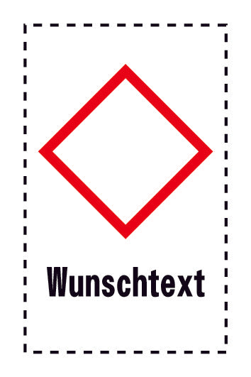 Aufkleber " Wunschtext" 2.4x3.9 cm bis 15x24 cm, aus Papier oder Plastik ES-GHS-00-15-Wunschtext