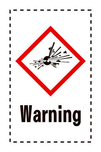 Aufkleber " Warning" 2.4x3.9 cm bis 15x24 cm, aus Papier oder Plastik ES-GHS-01-15-Warning