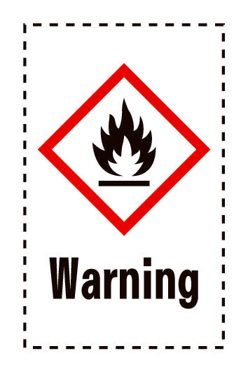 Aufkleber " Warning" 2.4x3.9 cm bis 15x24 cm, aus Papier oder Plastik ES-GHS-02-15-Warning