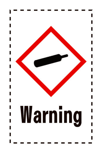 Aufkleber " Warning" 2.4x3.9 cm bis 15x24 cm, aus Papier oder Plastik ES-GHS-04-15-Warning
