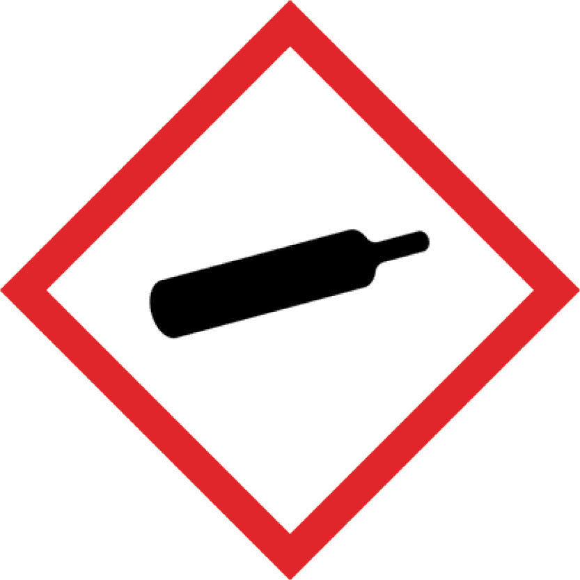 GHS Aufkleber "Komprimierte Gase" 15 mm-100 mm aus Papier oder Plastik ES-GHS-04