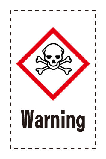 Aufkleber " Warning" 2.4x3.9 cm bis 15x24 cm, aus Papier oder Plastik ES-GHS-06-15-Warning