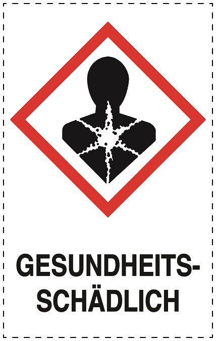 1000 Aufkleber "Gesundheitsschädlich" 2.4x3.9 cm bis 4,2x6,8 cm, aus Papier oder Plastik ES-GHS-08-1000-0