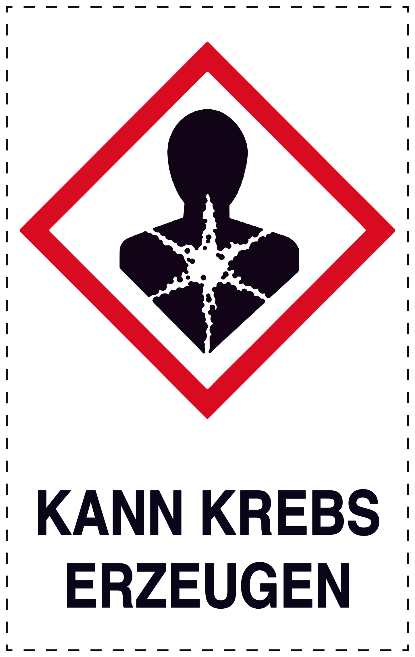 1000 Aufkleber "Kann Krebs erzeugen" 2.4x3.9 cm bis 4,2x6,8 cm, aus Papier oder Plastik ES-GHS-08-1010-0