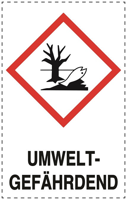 1000 Aufkleber "Umweltgefährdend" 2.4x3.9 cm bis 4,2x6,8 cm, aus Papier oder Plastik ES-GHS-09-1000-0