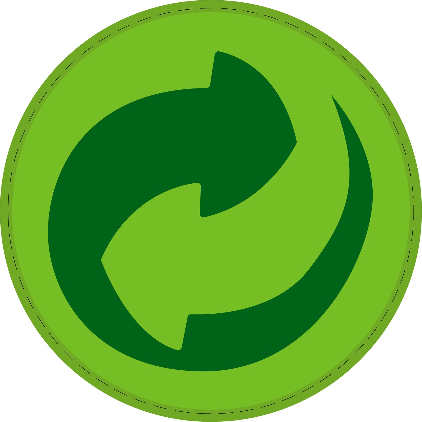 100 Recycling Aufkleber "Der grüne Punkt" ES-GRP