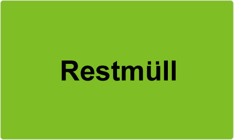 1000 Mülltrennungsaufkleber "Restmüll" aus Plastik ES-GRPWA200