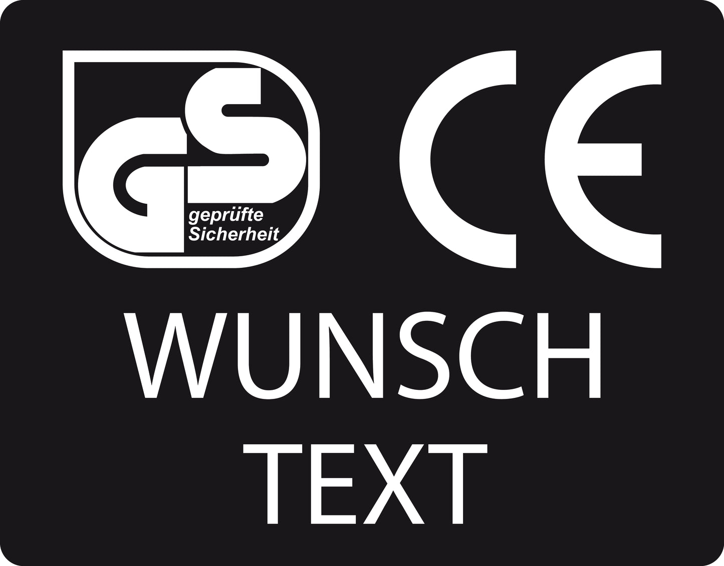 100x Elektrogeräte-Kennzeichen "GS EAC CE" kombiniert ES-GS-500-88
