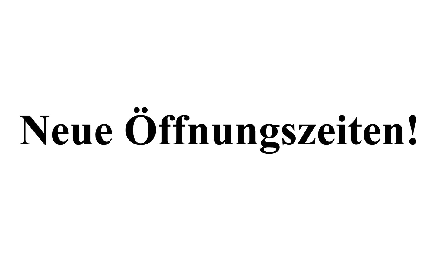 1000 Büroorganisation "Neue Öffnungszeiten!!" aus Plastik ES-OFFICE1900-PE
