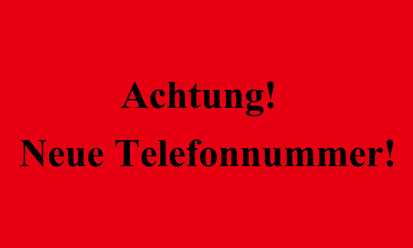 1000 Aufkleber Büroorganisation "Achtung! Neue Telefonnummer!" aus Papier ES-OFFICE200-PA