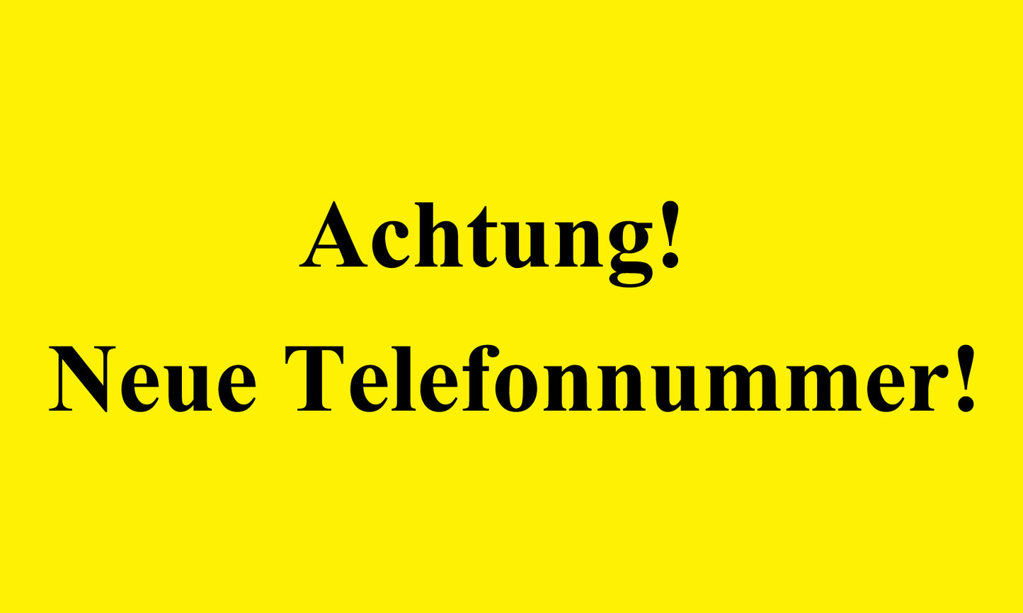 1000 Aufkleber Büroorganisation "Achtung! Neue Telefonnummer!" aus Papier ES-OFFICE200-PA