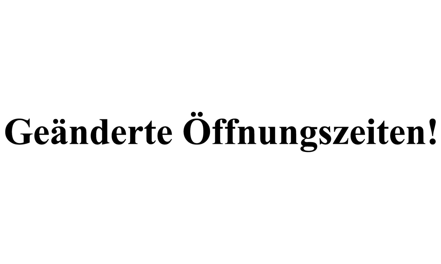 1000 Büroorganisation "Geänderte Öffnungszeiten!!" aus Plastik ES-OFFICE2000-PE