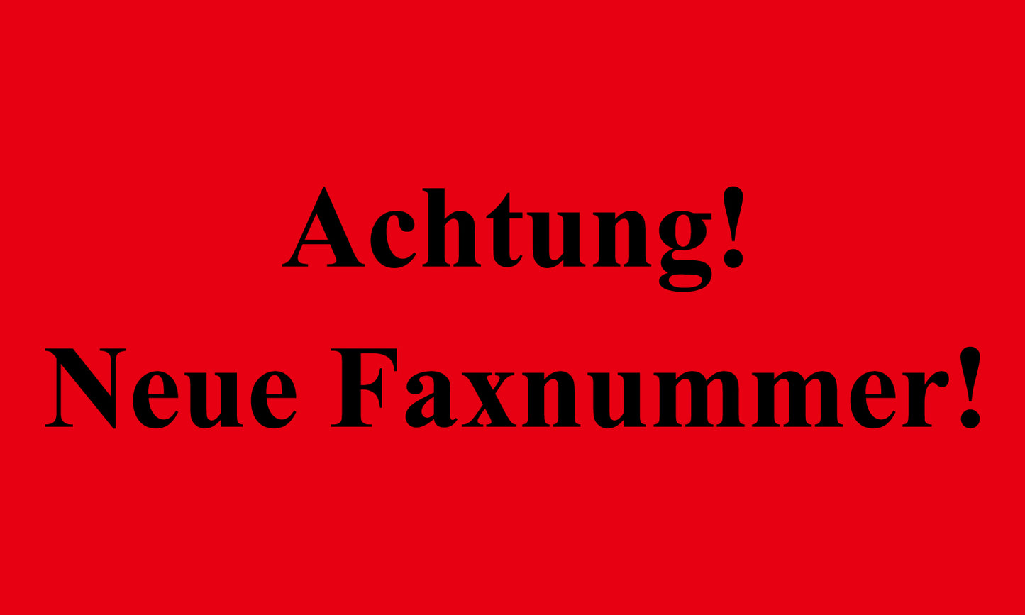 1000 Aufkleber Büroorganisation "Achtung! Neue Faxnummer!" aus Papier ES-OFFICE300-PA