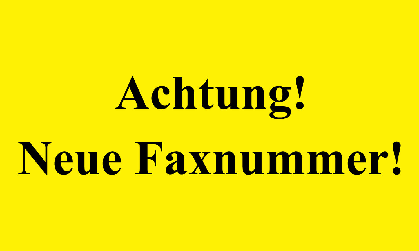 1000 Büroorganisation "Achtung! Neue Faxnummer!" aus Plastik ES-OFFICE300-PE