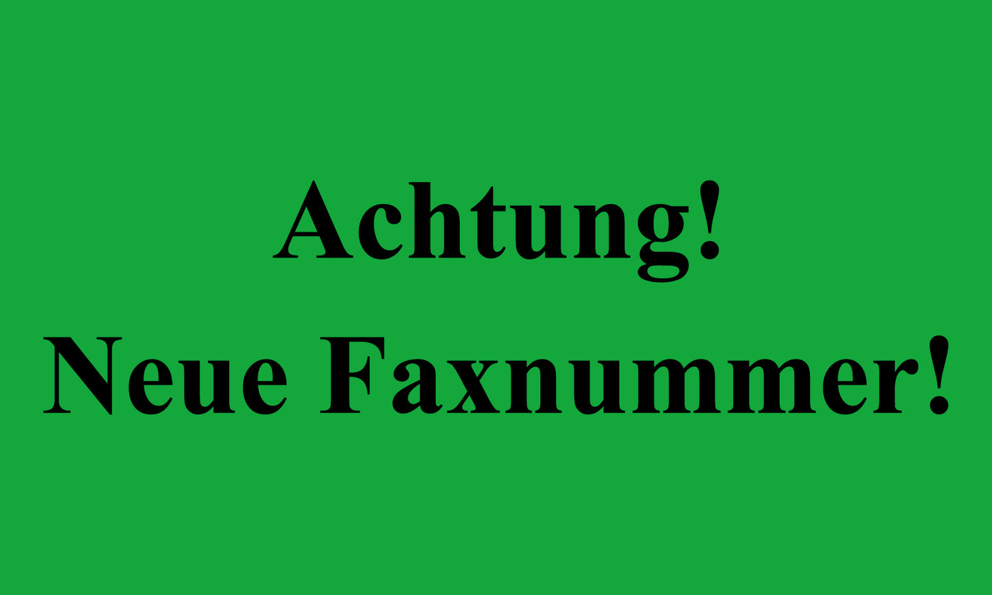 1000 Büroorganisation "Achtung! Neue Faxnummer!" aus Plastik ES-OFFICE300-PE