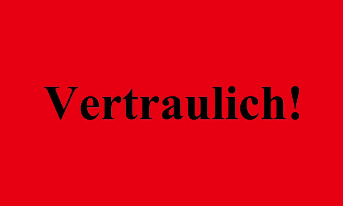 1000 Büroorganisation "Vertraulich" aus Plastik ES-OFFICE500-PE