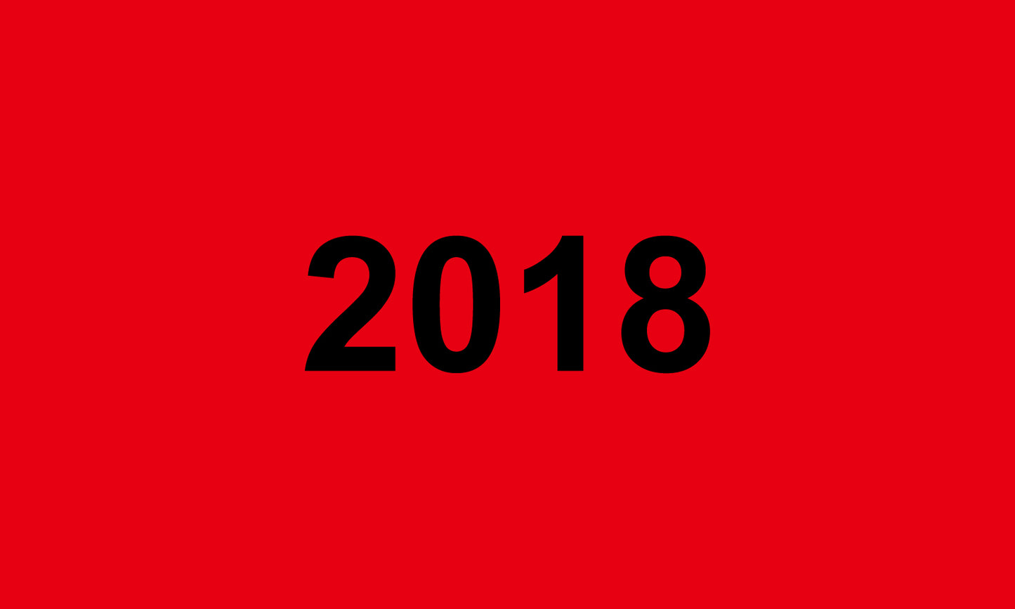 1000 Aufkleber Büroorganisation "2018" aus Papier ES-OFFICE5900-PA