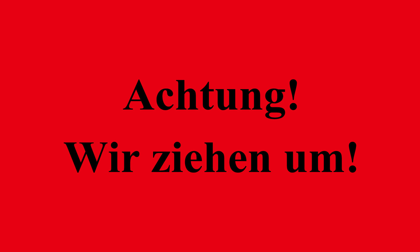 1000 Büroorganisation "Achtung! Wir ziehen um!" aus Plastik ES-OFFICE600-PE