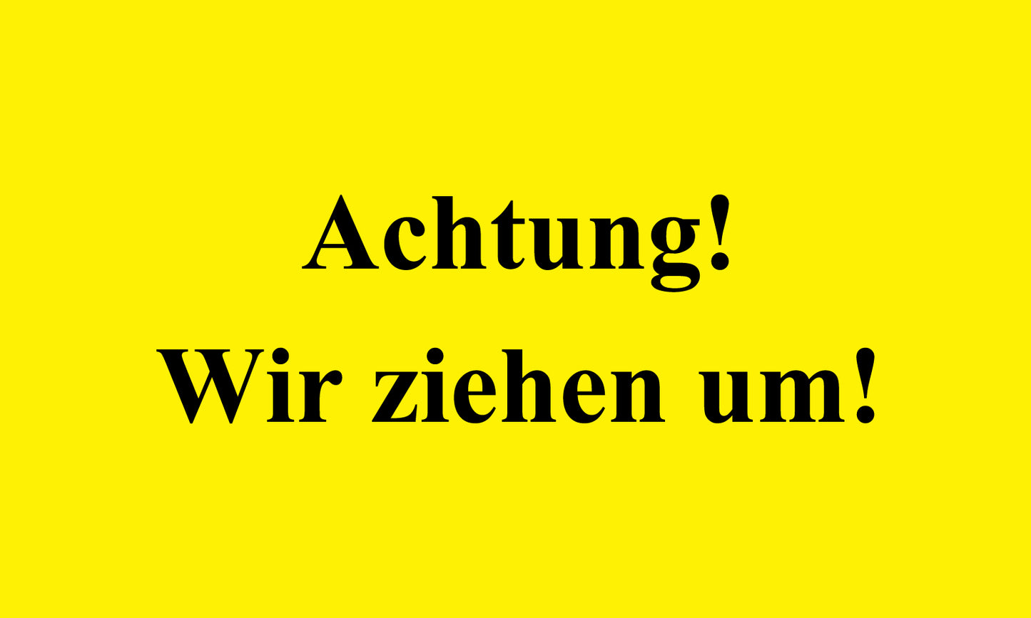 1000 Büroorganisation "Achtung! Wir ziehen um!" aus Plastik ES-OFFICE600-PE