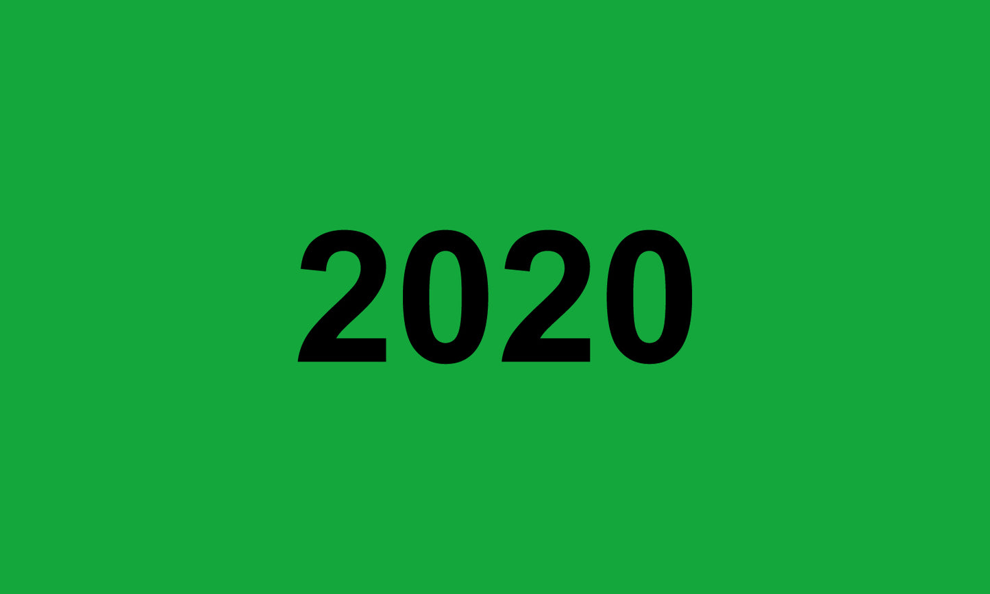 1000 Aufkleber Büroorganisation "2020" aus Papier ES-OFFICE6100-PA