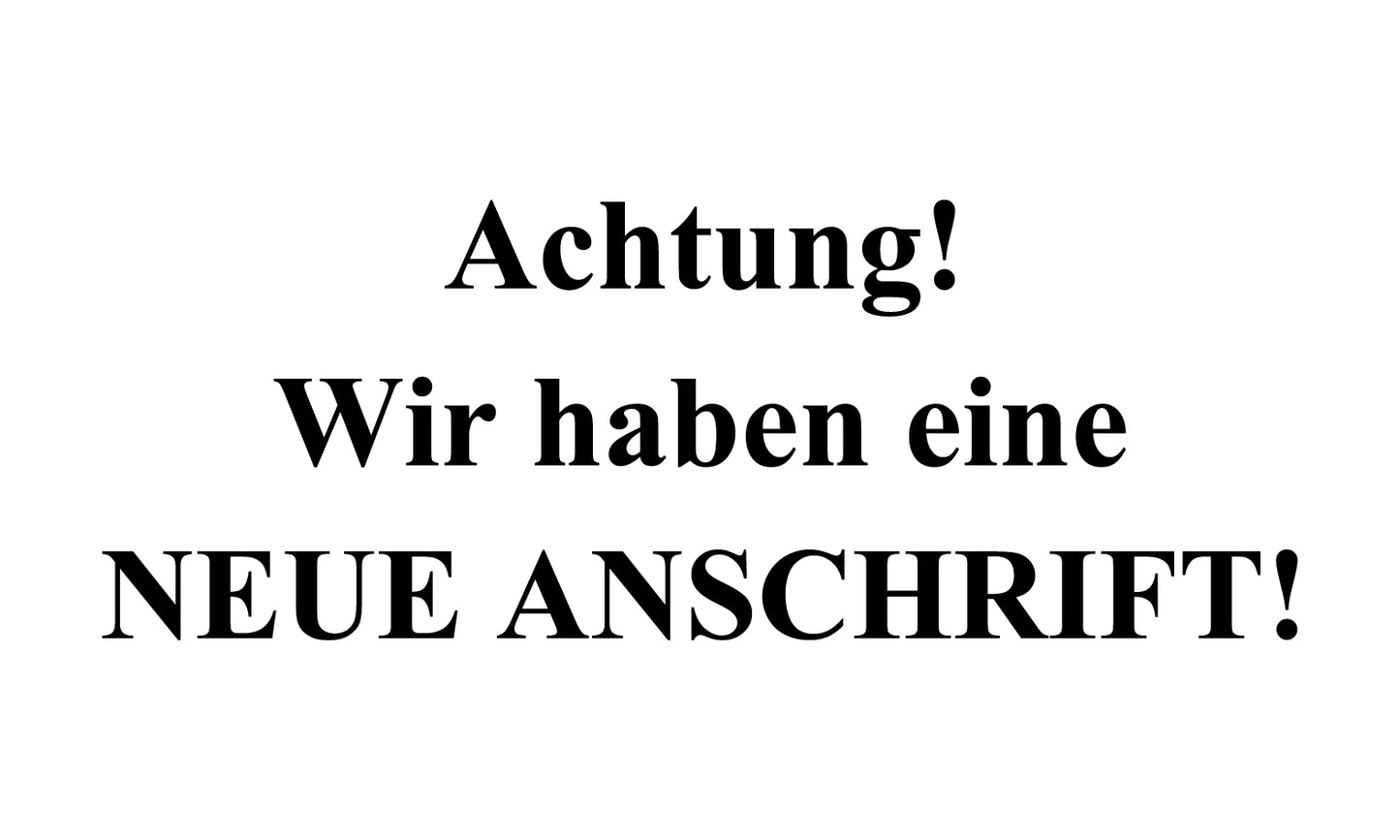 1000 Aufkleber Büroorganisation "Achtung! Wir haben eine neue Anschrift!" aus Papier ES-OFFICE700-PA