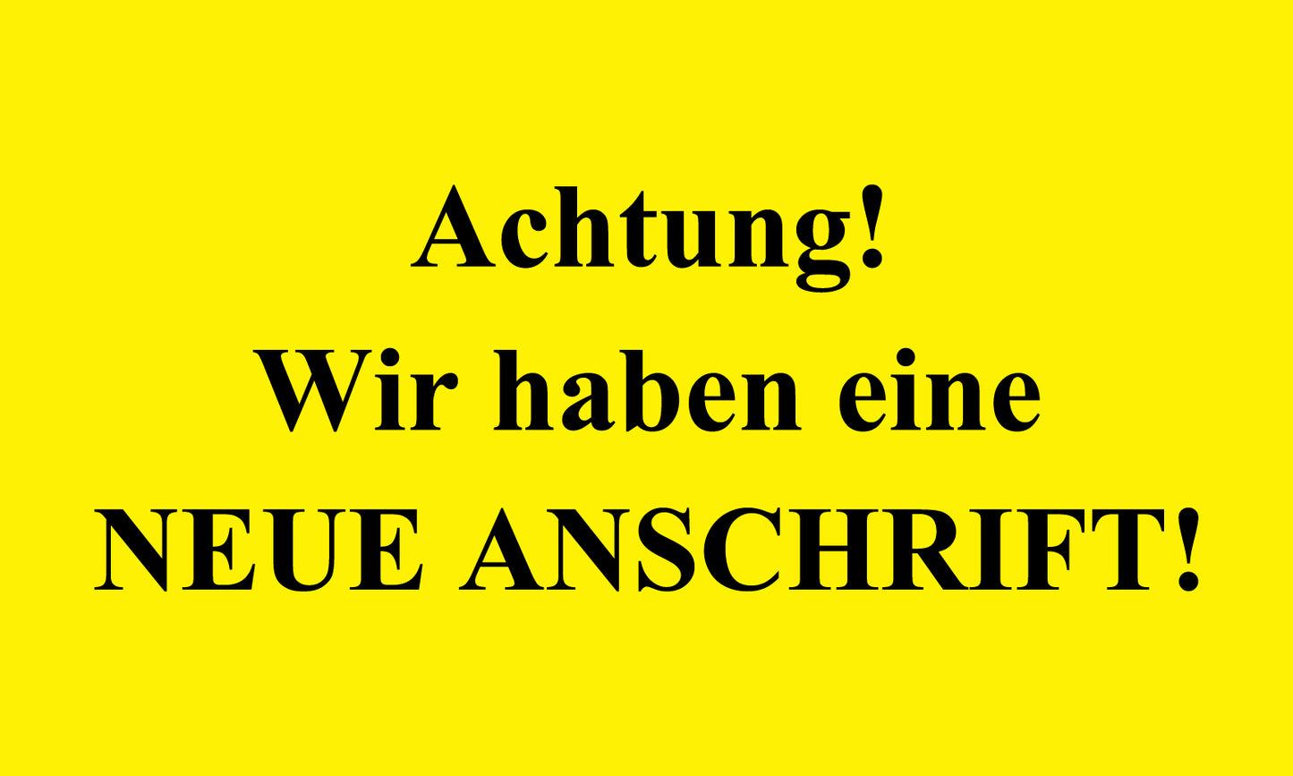 1000 Büroorganisation "Achtung! Wir haben eine neue Anschrift!" aus Plastik ES-OFFICE700-PE