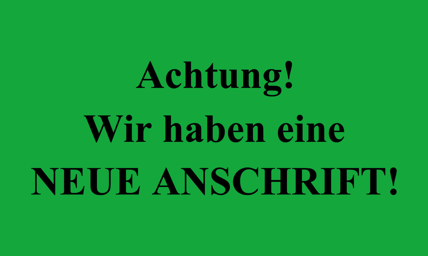 1000 Büroorganisation "Achtung! Wir haben eine neue Anschrift!" aus Plastik ES-OFFICE700-PE