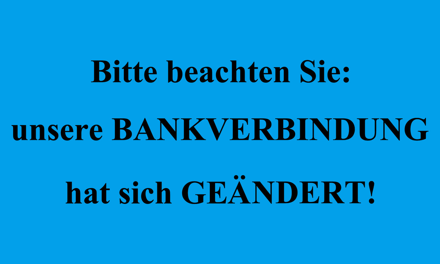 1000 Büroorganisation "Bitte beachten Sie: Unsere Bankverbindung hat sich geändert!" aus Plastik ES-OFFICE800-PE