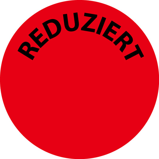 1000 Promotionsaufkleber Angebotsaufkleber Sonderangebotsaufkleber "Reduziert" 2-10 cm aus Papier und Plastik  ES-PR-4050