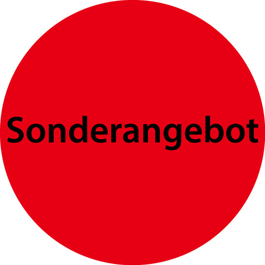 1000 Promotionsaufkleber Angebotsaufkleber Sonderangebotsaufkleber "Sonderangebot" 2-10 cm aus Papier und Plastik  ES-PR-4750
