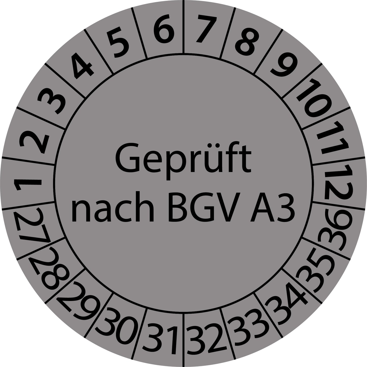 Mehrjahresprüfetiketten, Geprüft nach BGV A3, Startjahr: 2027 aus Papier oder Plastik