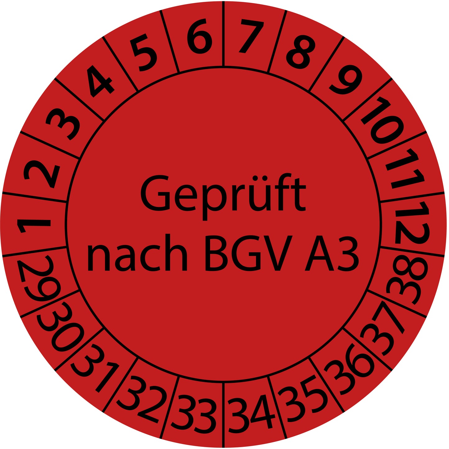 Mehrjahresprüfetiketten, Geprüft nach BGV A3, Startjahr: 2029 aus Papier oder Plastik